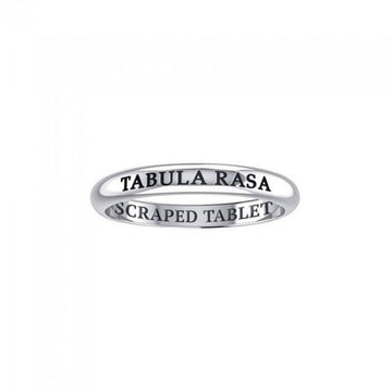 TEBULA RASA SCRAPED TABLET Sterling Silver Ring TRI620 - Jewelry